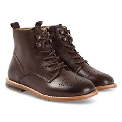 Young Soles Dark Brown Brogue Boots