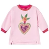 AGATHA RUIZ DE LA PRADA AGATHA RUIZ DE LA PRADA BABY PINK FLORAL HEART SWEATSHIRT,7SS3027