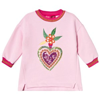 Agatha Ruiz De La Prada Kids'  Baby Pink Floral Heart Sweatshirt