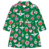 AGATHA RUIZ DE LA PRADA AGATHA RUIZ DE LA PRADA GREEN HEART PRINT BUTTON UP DRESS,7VE3359