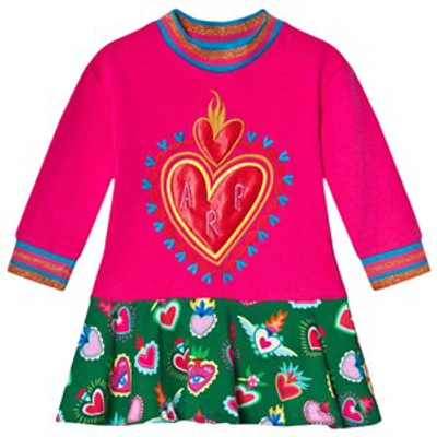 Agatha Ruiz De La Prada Kids'  Pink Embroidered Heart Dress