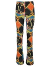 VERSACE VERSACE GRAPHIC PRINTED FLARED PANTS