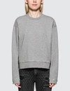 ALEXANDER WANG T DRY FRENCH TERRY DISTRESSED SWEATSHIRT