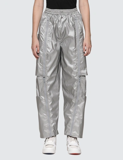 Alch Zip Off Reusable Bag Track Trousers In Silver