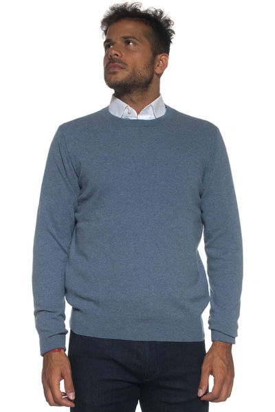 Andrea Fenzi Round-necked Pullover In Azure