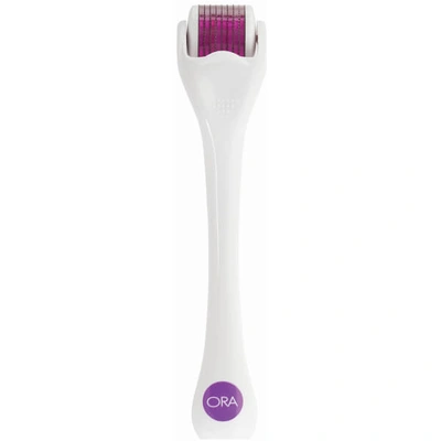 Beauty Ora Microneedle Face Roller System 0.25mm - Purple Head With White Handle