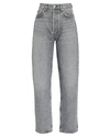 Agolde 90's Pinch Waist High Rise Straight Jeans In Grey