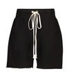 Les Tien Drawstring Cotton Shorts In Black