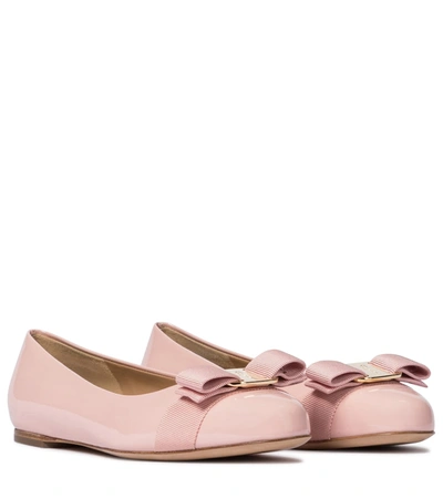 Ferragamo Pink Varina Ballerina Flats