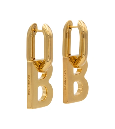 Balenciaga B Chain Xl Earrings In Gold