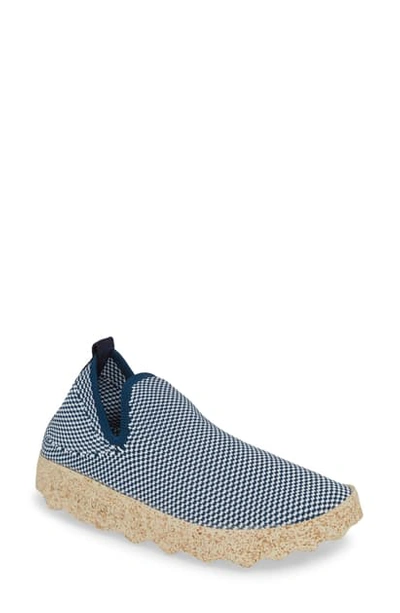 Asportuguesas By Fly London Care Sneaker In White/ Blue Fabric
