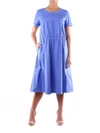 ASPESI ASPESI WOMEN'S BLUE COTTON DRESS,H614D307AVION 42