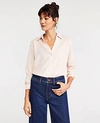 Ann Taylor Essential Shirt In Soft Pink