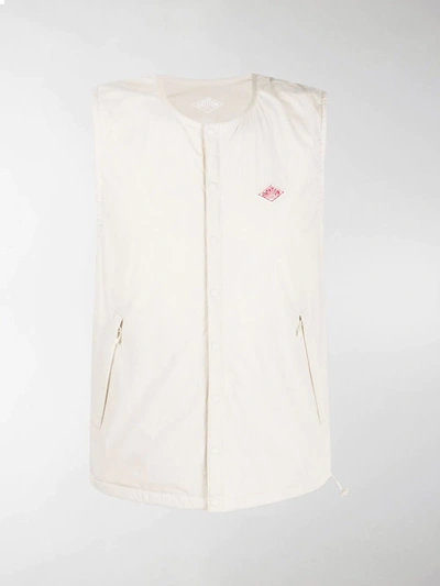 Danton Lightweight Logo Gilet In Neutrals