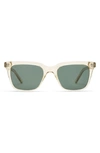 Diff Billie 52mm Polarized Square Sunglasses In Platinum Crystal/ G15
