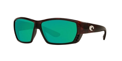 Costa Del Mar Ferg Xl Green Mirror Polarized Rectangular Mens Sunglasses 06s9012 901202 62