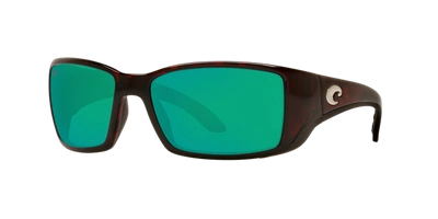 Costa Del Mar Costa Man Sunglasses 6s9014 Blackfin In Green Mirror