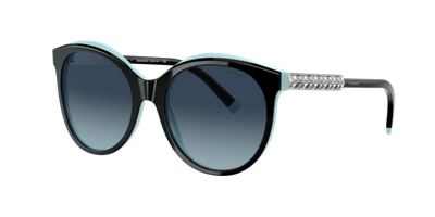 Tiffany & Co Women's Polarized Sunglasses, Tf4175b In Polar Tiffany Blue Gradient