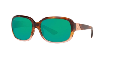 Costa Del Mar Costa Woman Sunglasses 6s9041 Gannet In Green Mirror