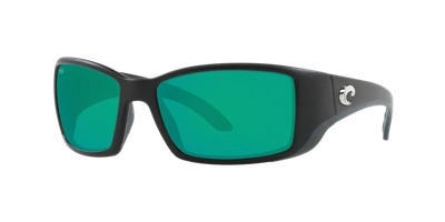 Costa Del Mar Costa Man Sunglasses 6s9014 Blackfin In Green Mirror