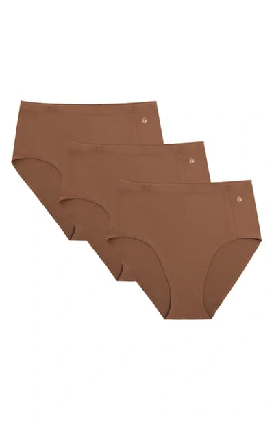 Evelyn & Bobbie Assorted 3-pack Bikinis In Clay