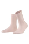 Falke Cotton Touch Cotton Blend Socks In Rose/ White