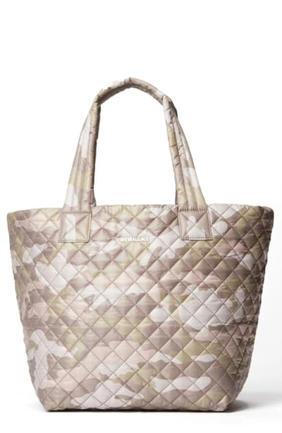 Mz Wallace Medium Metro Quilted Nylon Tote In Blush Camo