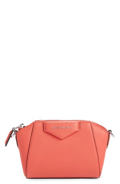 Givenchy Nano Antigona Sugar Leather Crossbody Bag In Candy Pink