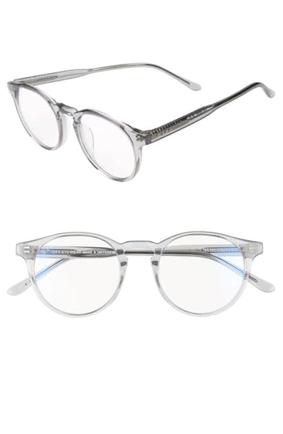 Diff Sawyer 48mm Optical Glasses In Amber Tortoise/ Clear