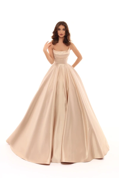 Tarik Ediz Larissa Scoop Neck Ball Gown