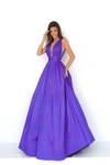 TARIK EDIZ VENUS PLEATED TAFFETA BALL GOWN,TE20G0748-12F