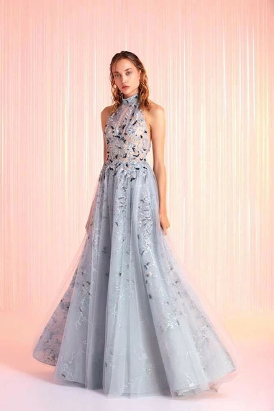 Tony Ward Sleeveless Halter Neck Gown