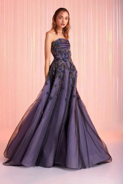 Tony Ward Strapless Embellished Gown