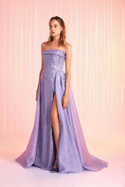 Tony Ward Strapless Gown W/ Slit