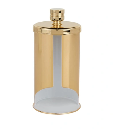 Zodiac Cylinder Gold-plated Cotton Pad Dispenser