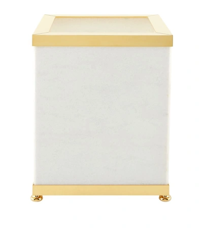 Zodiac White Marble Bin