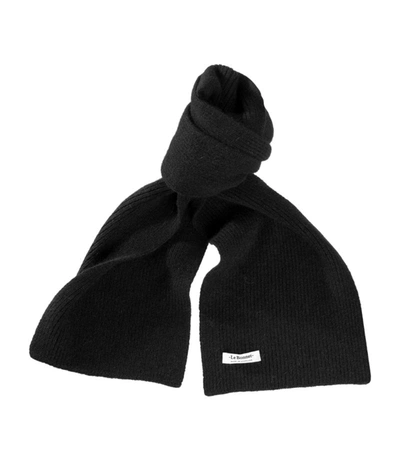 Le Bonnet Classic Lambswool Scarf In Black