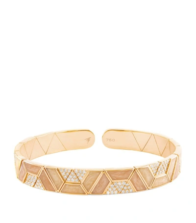 Alessa Rose Gold And Diamond Elixir Continuity Binary Bracelet