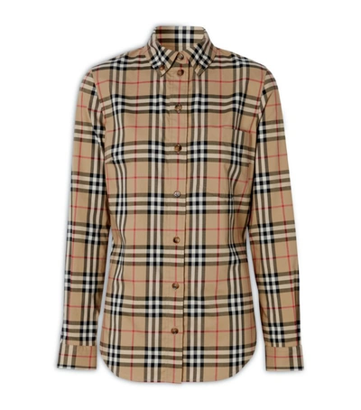 BURBERRY VINTAGE CHECK BUTTON-DOWN SHIRT,14663188