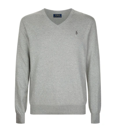 Polo Ralph Lauren Pima Cotton Sweater In Grey