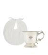 ENGLISH TROUSSEAU SILVER-PLATED CUP AND BIB SET,15256550