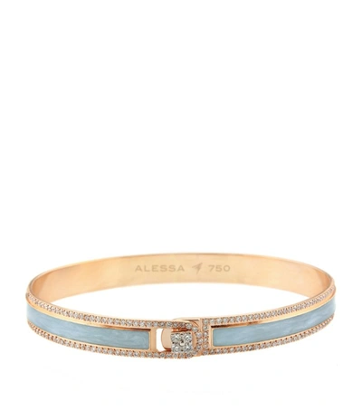 Alessa White Gold And Diamond Spectrum Border Bangle