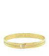 ALESSA YELLOW GOLD AND DIAMOND SPECTRUM EQUALITY SOLID BANGLE,15488202