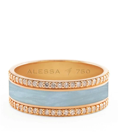 Alessa White Gold And Diamond Spectrum Border Ring