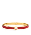 HALCYON DAYS GOLD-PLATED CABOCHON PEARL BANGLE,15683120