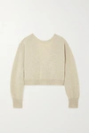 REMAIN BIRGER CHRISTENSEN VALCYRIE CROPPED OPEN-BACK MERINO WOOL SWEATER
