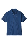 Patagonia Trout Fitz Roy Regular Fit Organic Cotton Polo In Superior Blue