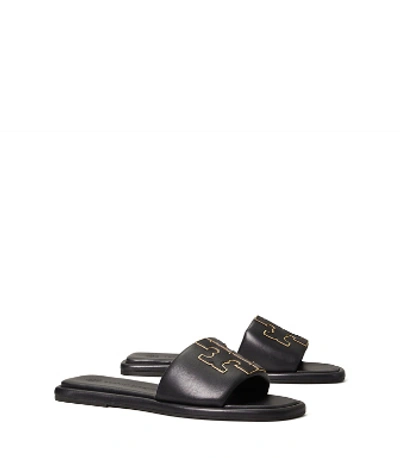 Tory Burch Ines Leather Slides In Black