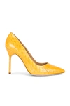 Manolo Blahnik Bb 105 Pump In Bright Yellow