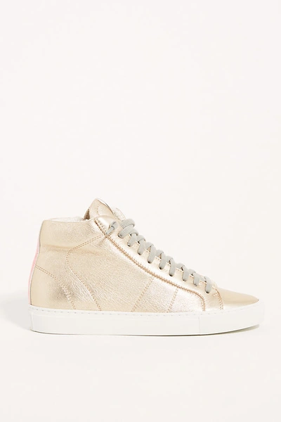 P448 Star High-top Sneakers In Gold